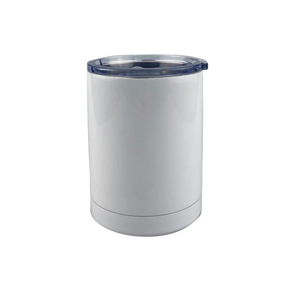 10oz Sublimation Low Ball Tumbler - Sublimation Blank - With Lid - Wholesale Craft Supplies