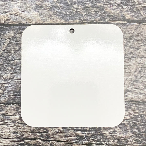 Rounded Square - Single Sided - Hardboard Ornament - Sublimation Blank