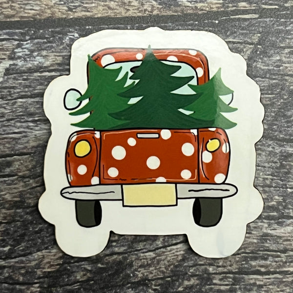 Pack of 5 - Sublimation Blanks - Monogram Moments Back of Vintage Truck -  Christmas Tree - Badge Reel - Hardboard or Acrylic