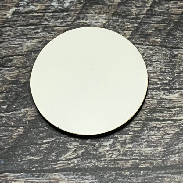 Pack of 5 - Sublimation Blanks - Circle Badge Reel - Hardboard or Acrylic
