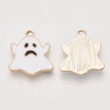 10 Pieces - Ghost - Enamel Pendant - Wholesale Jewelry Supplies - Halloween Supplies - Fall Jewelry