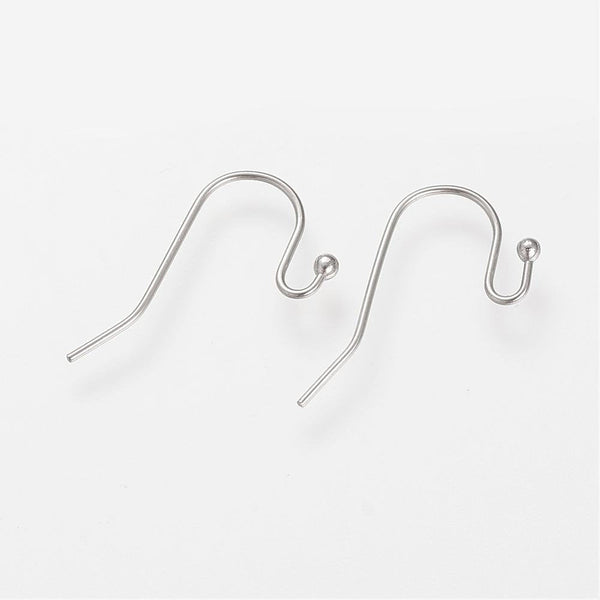 50 pieces - Stainless Steel Earring Hooks With Ball - Wholesale Jewelr –  Luna & Grace Supply Co.