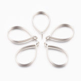 5 Pieces - Open Back Alloy Bezel Pendant - Matte Silver - Tear Drop Shape - For Resin Jewelry - Wholesale Jewelry Supplies - Luna & Grace